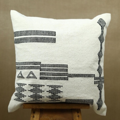 White kilim pillow