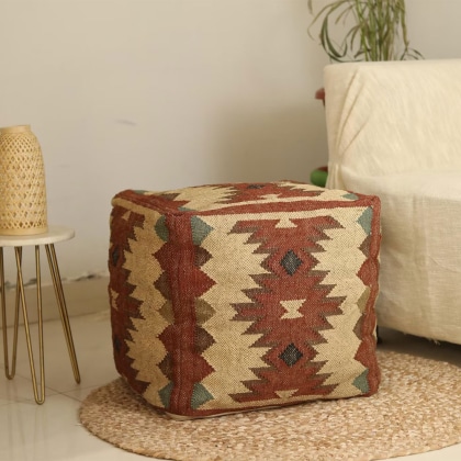 Kilim Pouf Ottoman