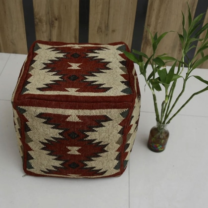 Kilim Pouf Ottoman