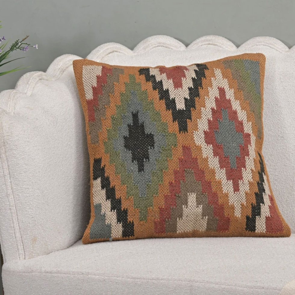 20x20 diamond chevron kilim pillow