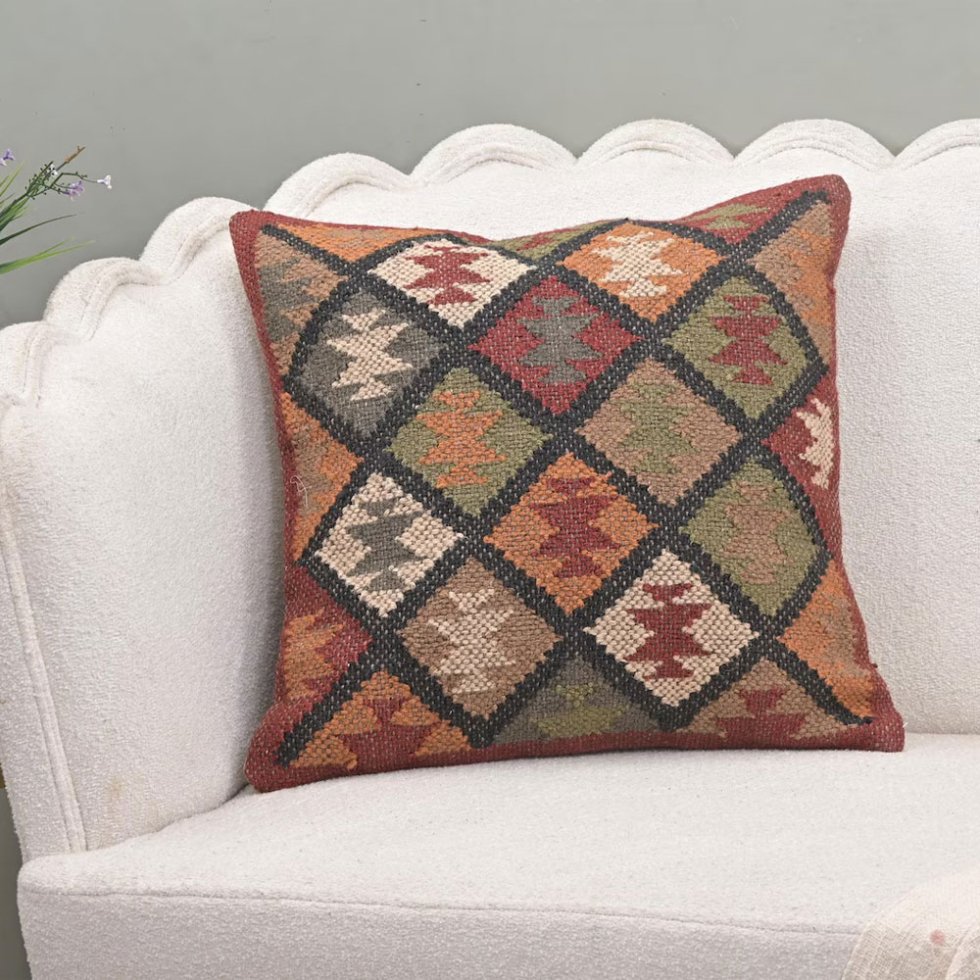 20x20 diamond kilim pillow