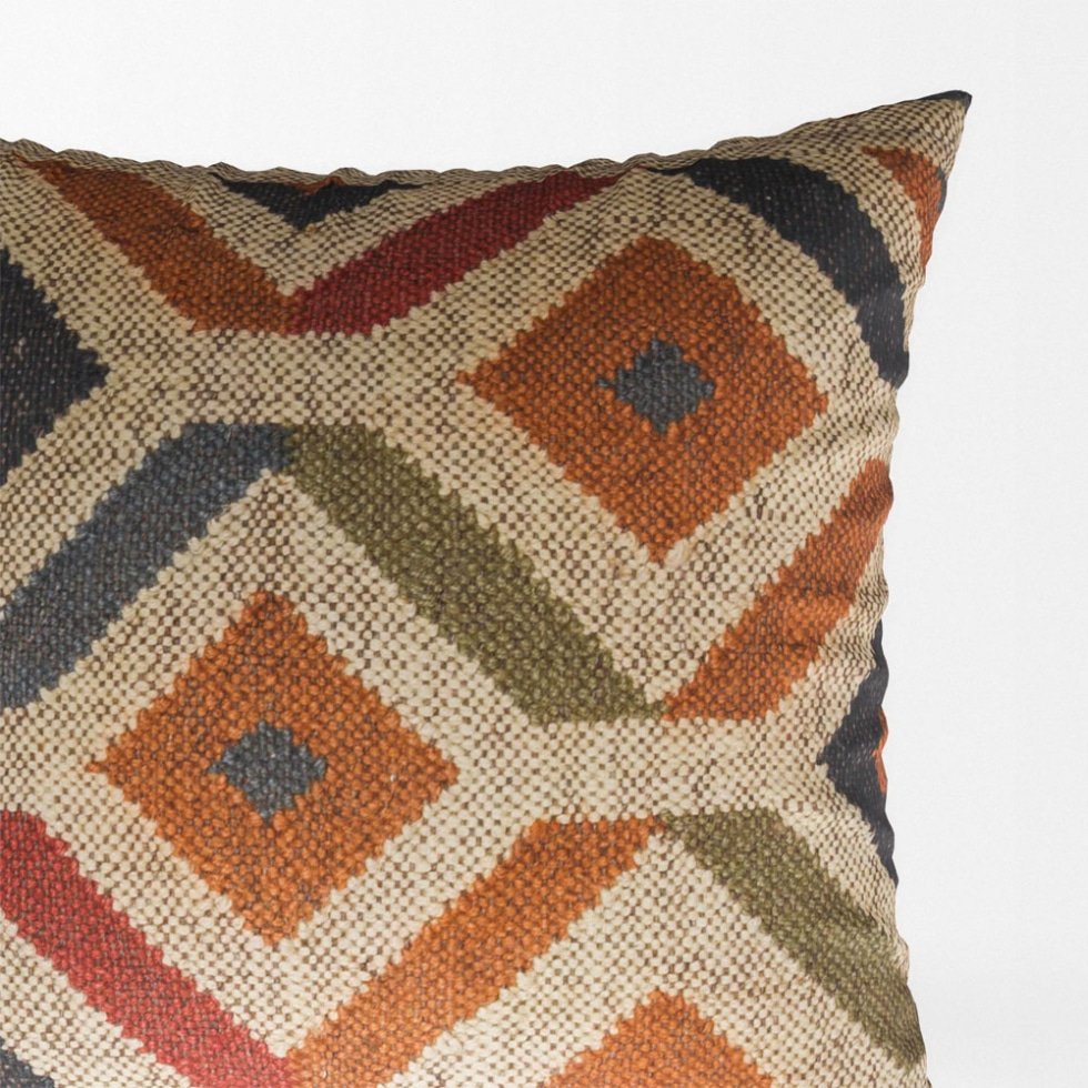 Aztec wool and jute kilim pillows