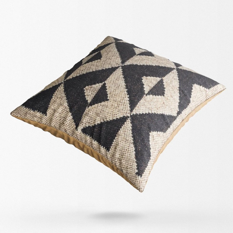 Black and white kilim pillows