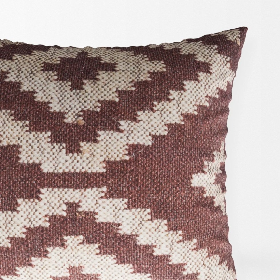 Brown diamond kilim pillows