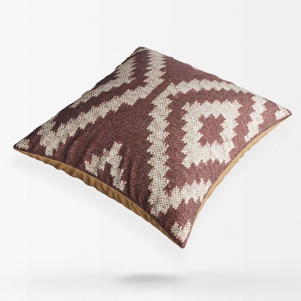 Brown diamond kilim pillows