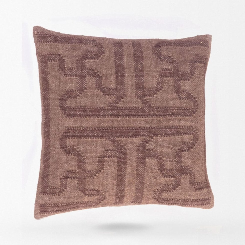 Chocolat brown diamond kilim pillows