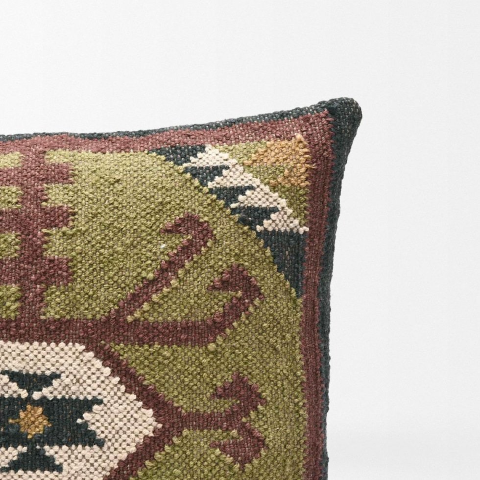 Tribal green kilim pillows