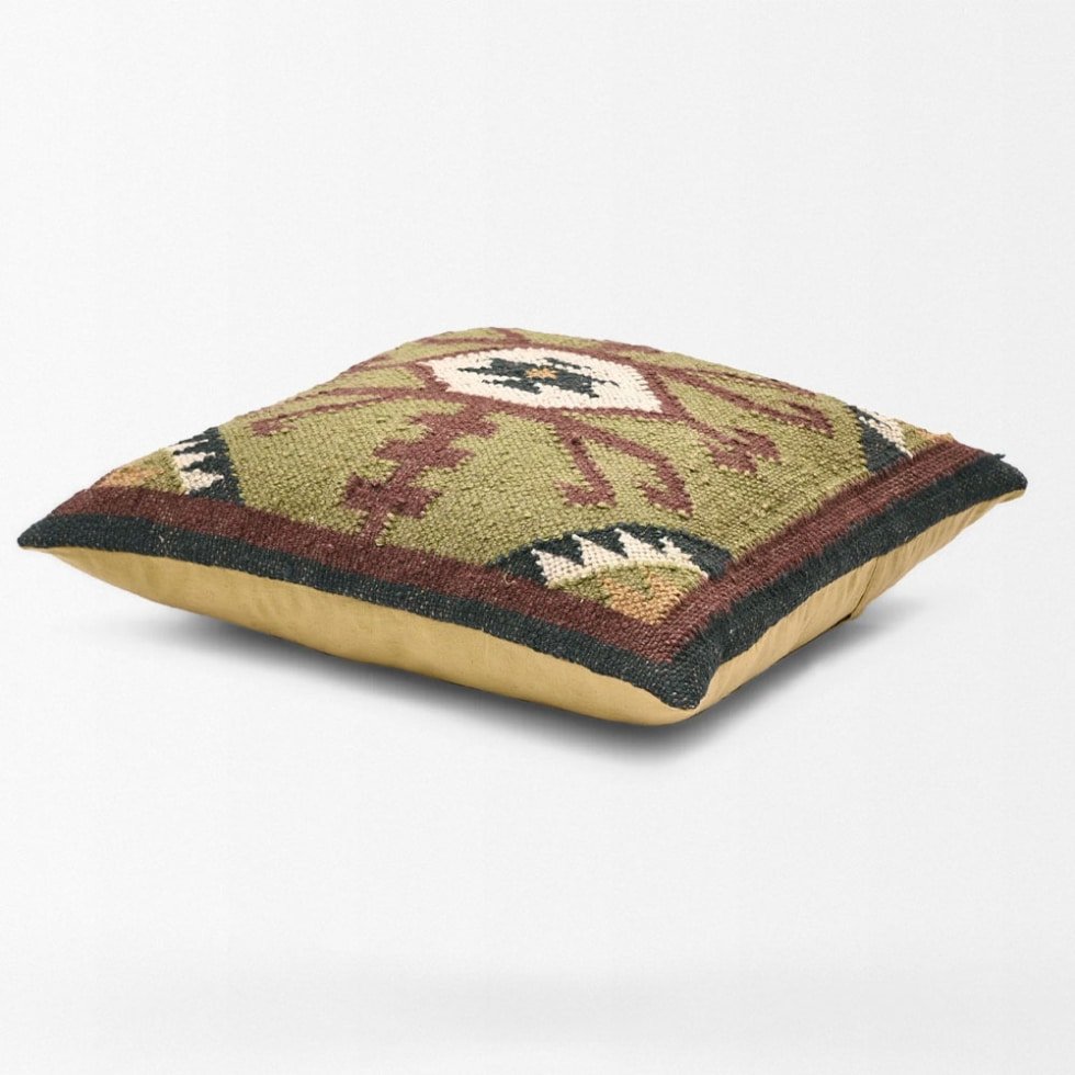 Tribal green kilim pillows