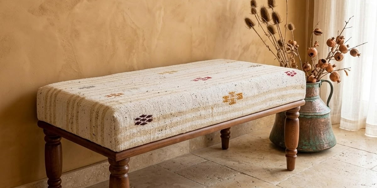 What Is the Difference Between a Kilim Ottoman and a Pouf?