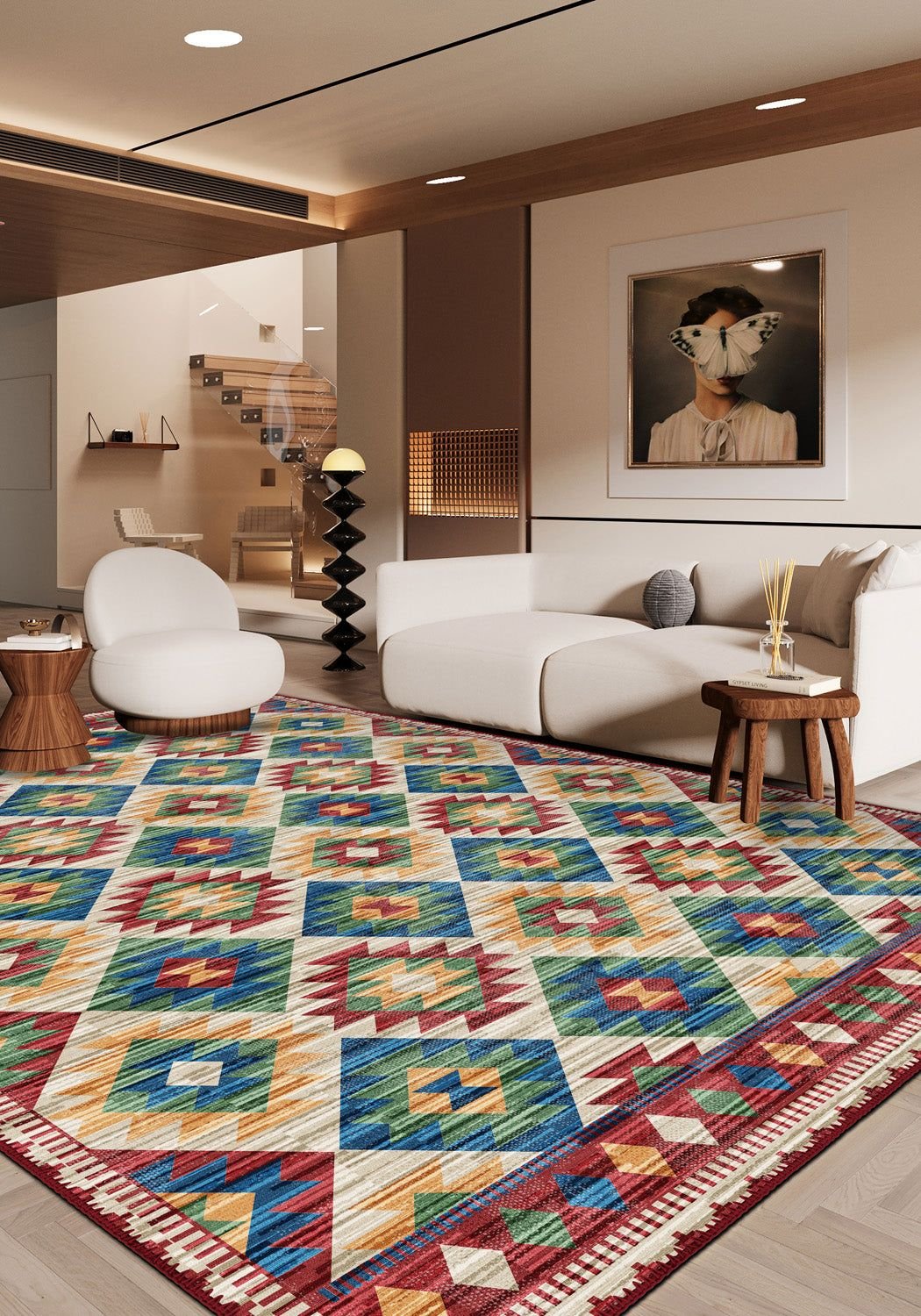 ¿Qué tamaño de alfombra Kilim necesito? Una guía de tamaños habitación por habitación.